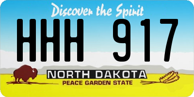 ND license plate HHH917