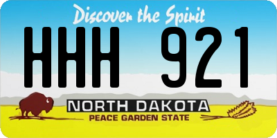 ND license plate HHH921