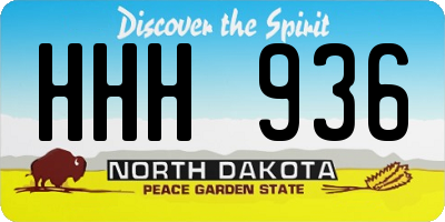 ND license plate HHH936
