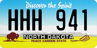 ND license plate HHH941