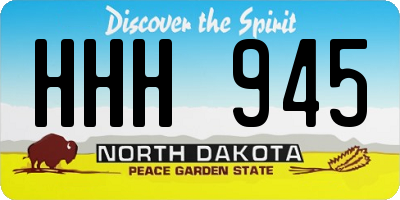 ND license plate HHH945