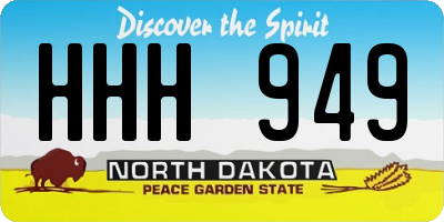 ND license plate HHH949