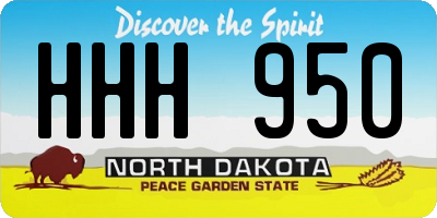 ND license plate HHH950