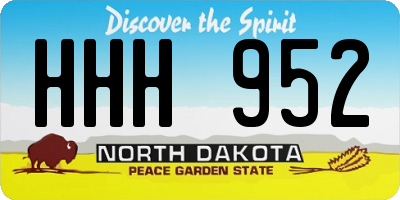 ND license plate HHH952