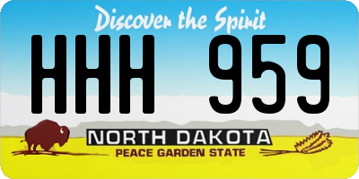 ND license plate HHH959