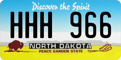 ND license plate HHH966