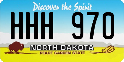 ND license plate HHH970