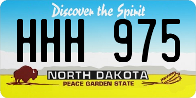 ND license plate HHH975