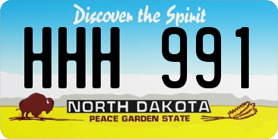 ND license plate HHH991