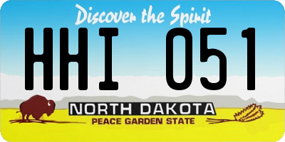 ND license plate HHI051