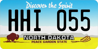 ND license plate HHI055