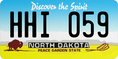 ND license plate HHI059