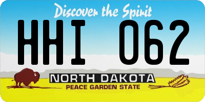 ND license plate HHI062