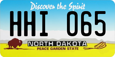 ND license plate HHI065