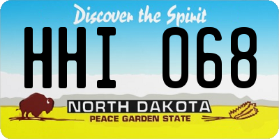 ND license plate HHI068