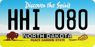 ND license plate HHI080