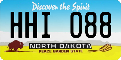 ND license plate HHI088