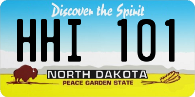 ND license plate HHI101