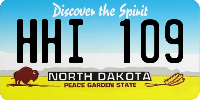 ND license plate HHI109