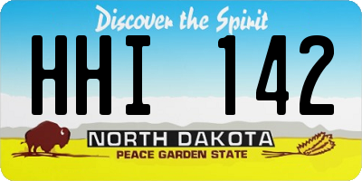 ND license plate HHI142