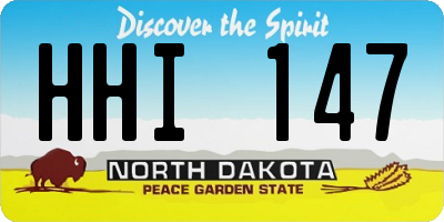 ND license plate HHI147