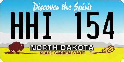 ND license plate HHI154