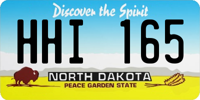 ND license plate HHI165
