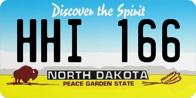 ND license plate HHI166