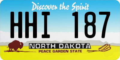 ND license plate HHI187