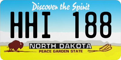 ND license plate HHI188