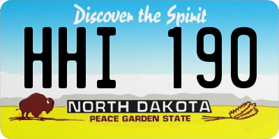 ND license plate HHI190