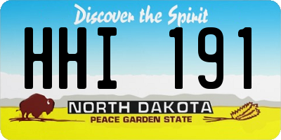 ND license plate HHI191