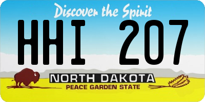 ND license plate HHI207
