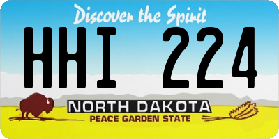 ND license plate HHI224