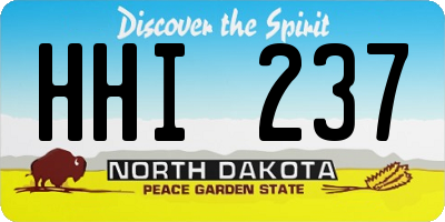 ND license plate HHI237