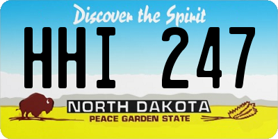 ND license plate HHI247