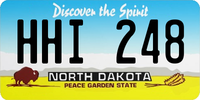 ND license plate HHI248