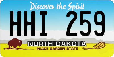 ND license plate HHI259