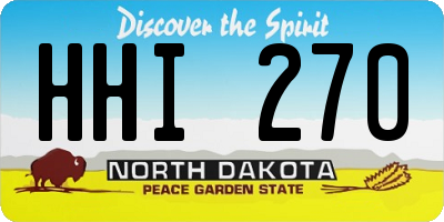 ND license plate HHI270