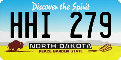 ND license plate HHI279