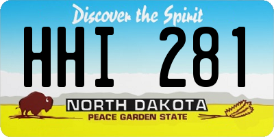 ND license plate HHI281