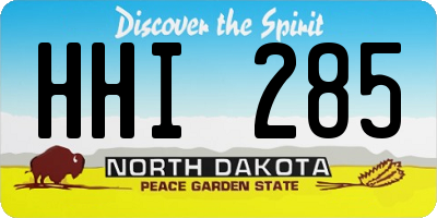 ND license plate HHI285