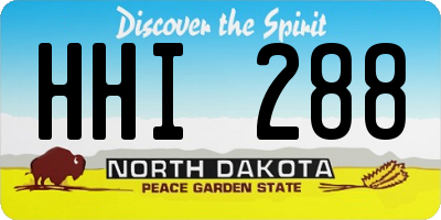 ND license plate HHI288