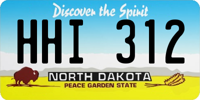 ND license plate HHI312