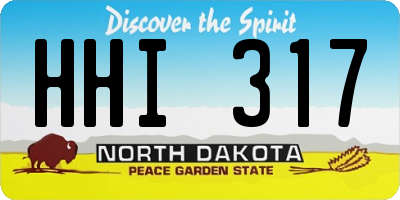 ND license plate HHI317