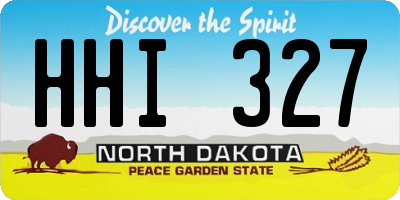 ND license plate HHI327