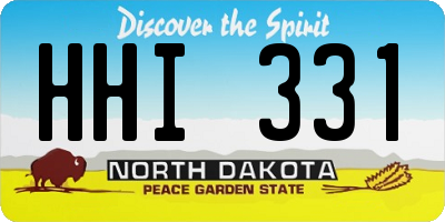 ND license plate HHI331