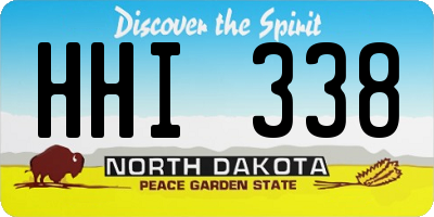 ND license plate HHI338
