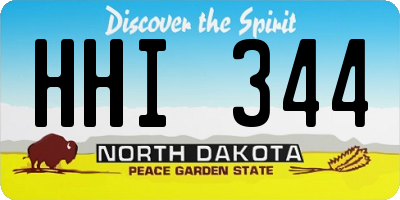 ND license plate HHI344