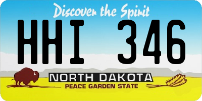 ND license plate HHI346